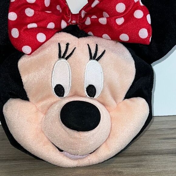 Disney Minnie Mouse Girl Purse Bag Plush Red Bow Polka Dots - Picture 3 of 8